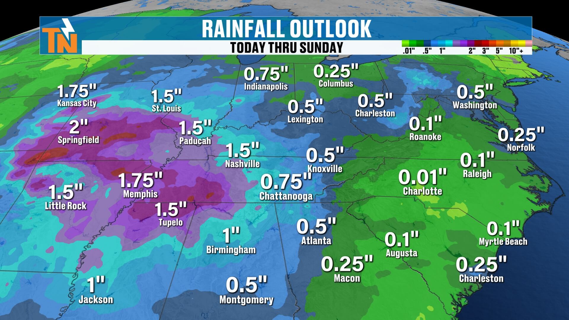 Warm and Sunny Through Friday, Rain Returns This Weekend - eastTNweather