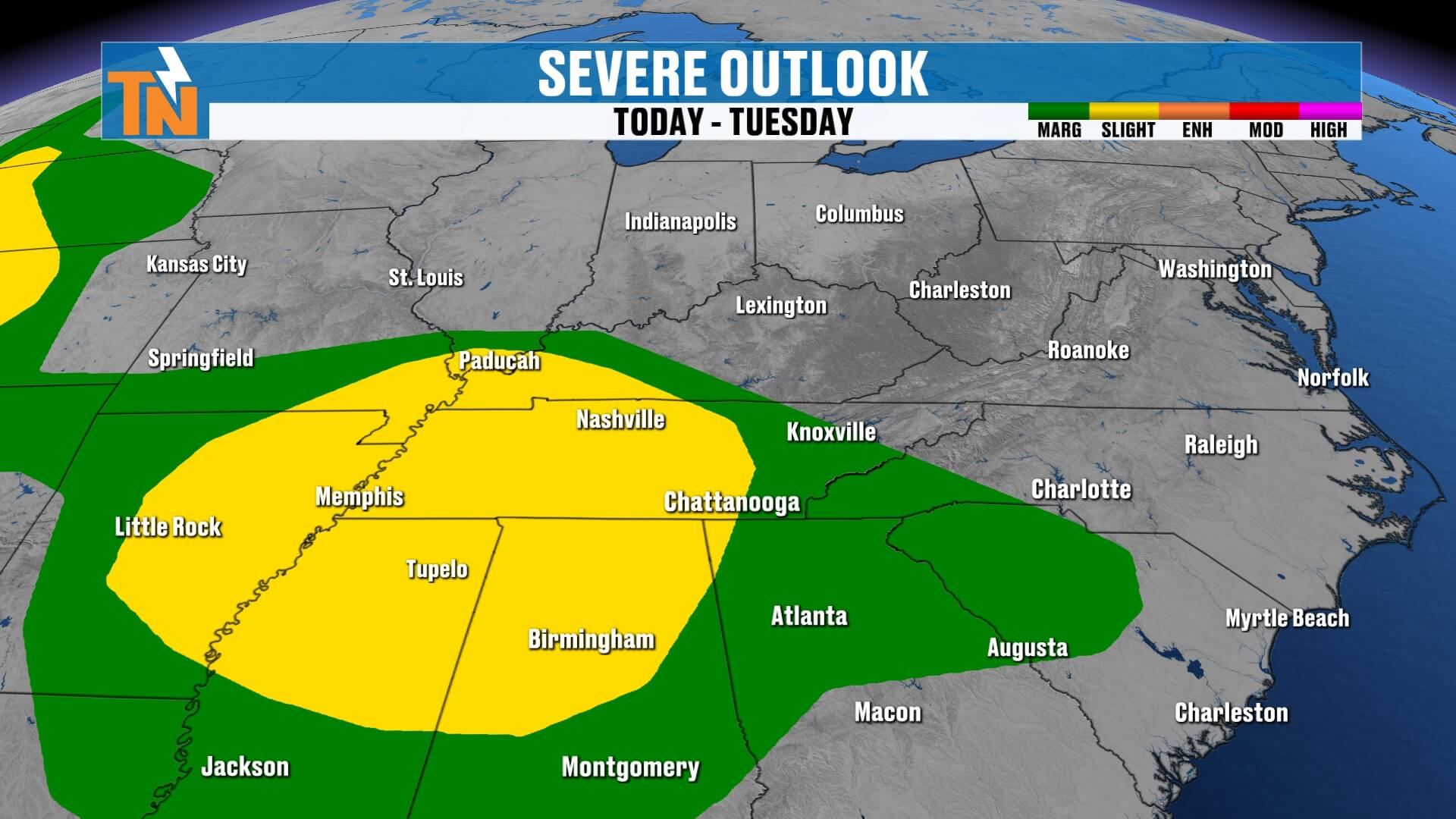 Severe Storm Risk This Afternoon Before Cooler, Drier Air Arrives ...