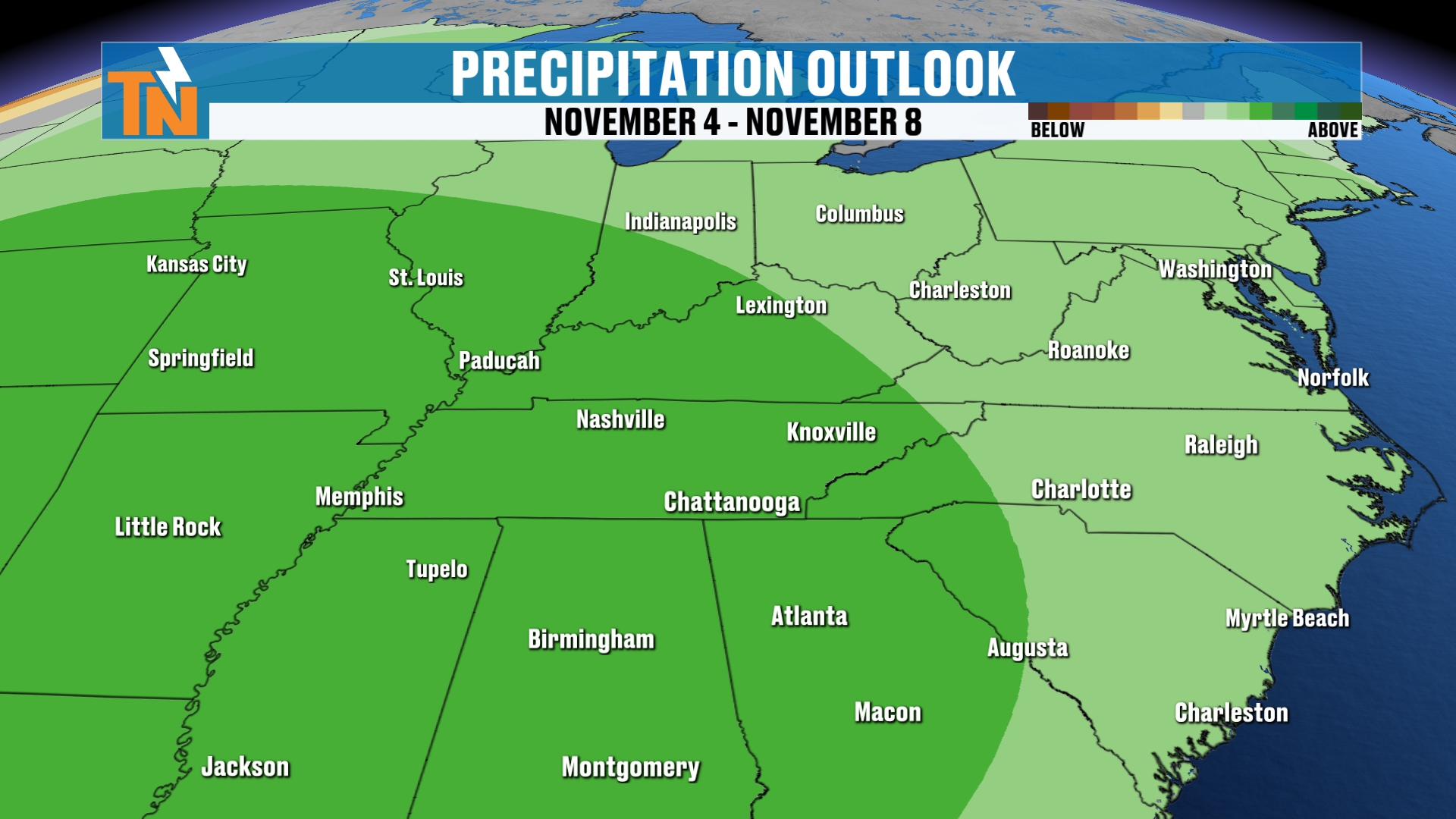 Climate Prediction Center precipitation outlook, November 4 through November 8